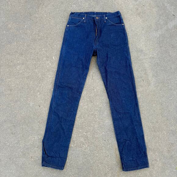 Vintage 90s Wrangler 13MWZ Cowboy Cut Original Fit Dark Blue Jeans 36x38 - Picture 3 of 8